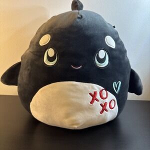 Squishmallows Adorable Kai The Orca Whale 12" XOXO‎ Cute Soft Plush Valentines